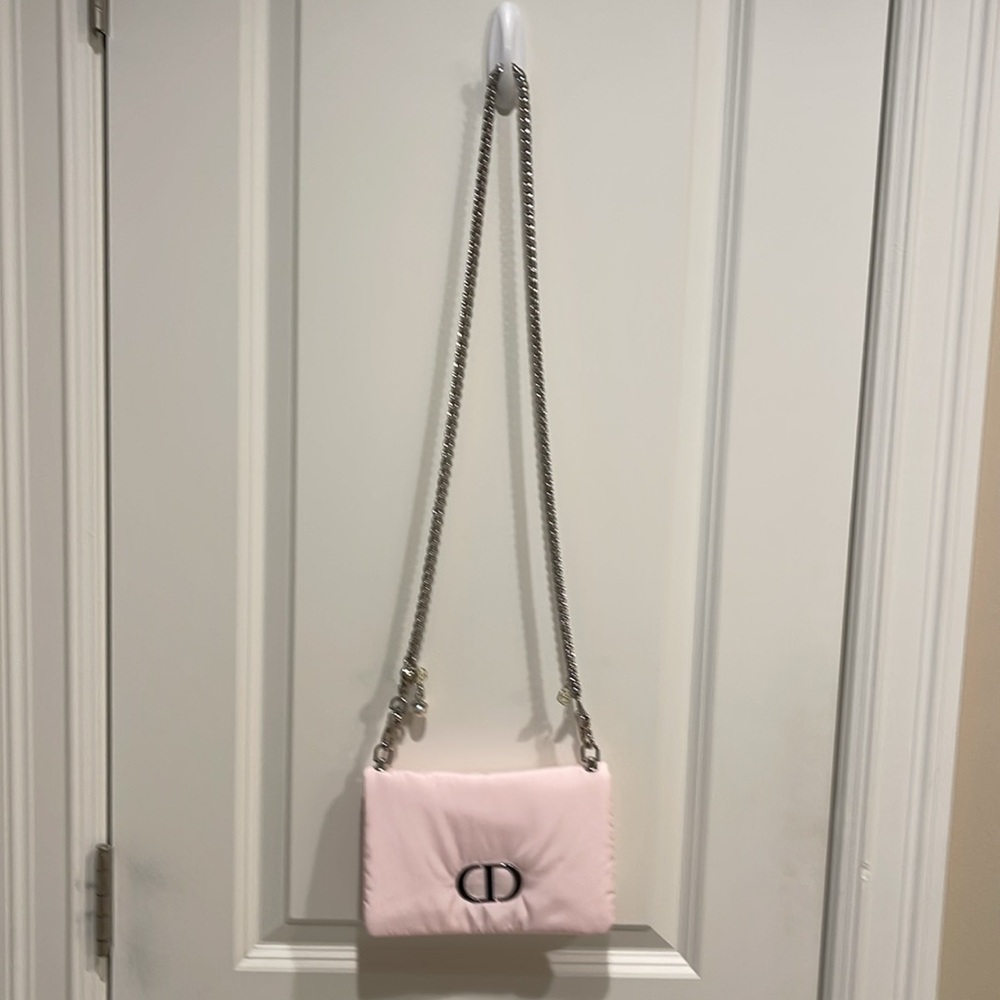 Dior Pink Clutch with Silver Chain - Picture 12 of 13